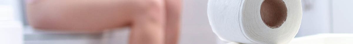 Ill, unwell woman suffering from diarrhea, constipation and cyst