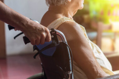 Asian senior or elderly old lady woman patient on wheelchair so